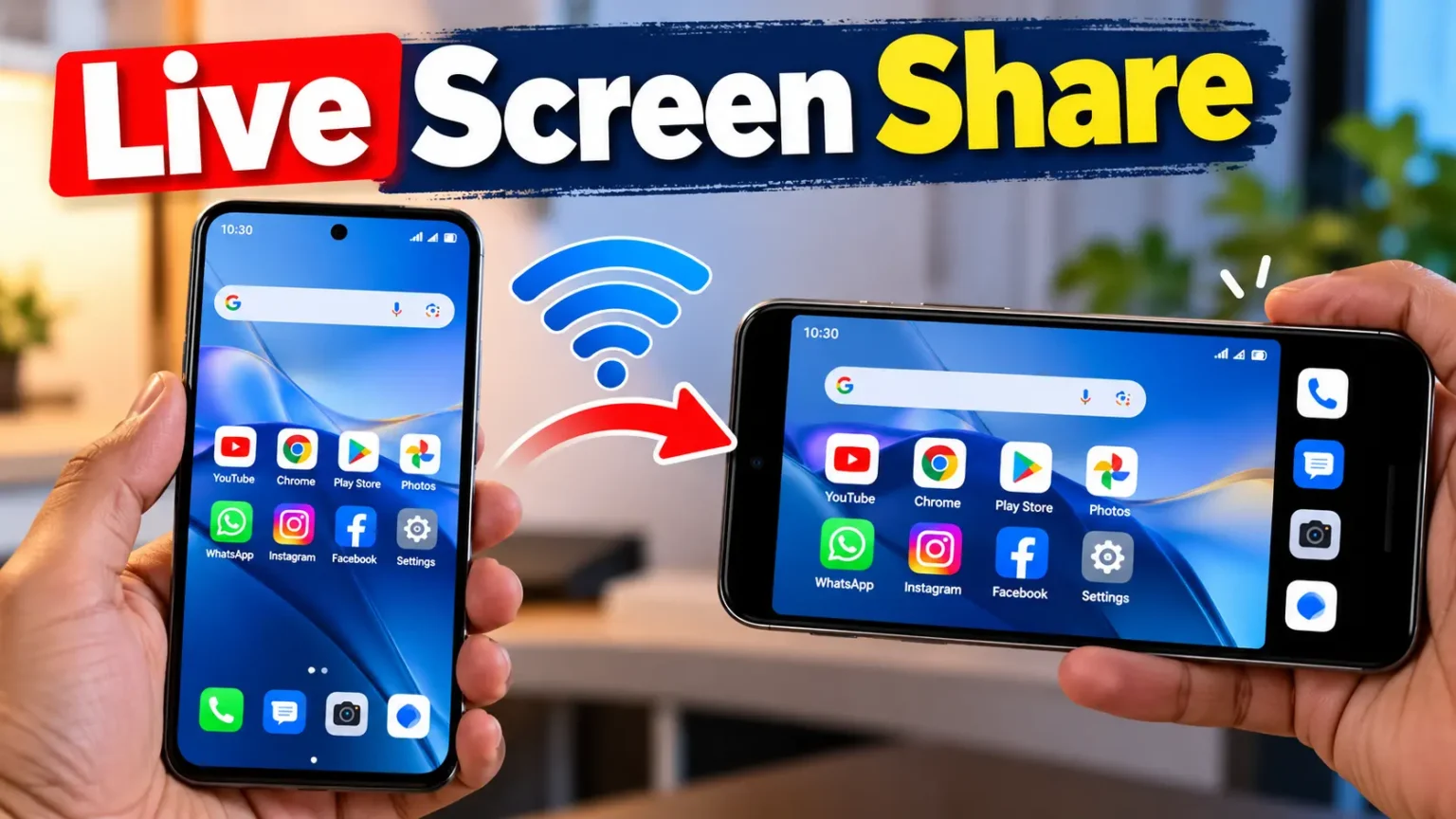 Live Screen Share 2026 – How to view another phone's screen on your mobile using Google Meet and AnyDesk.